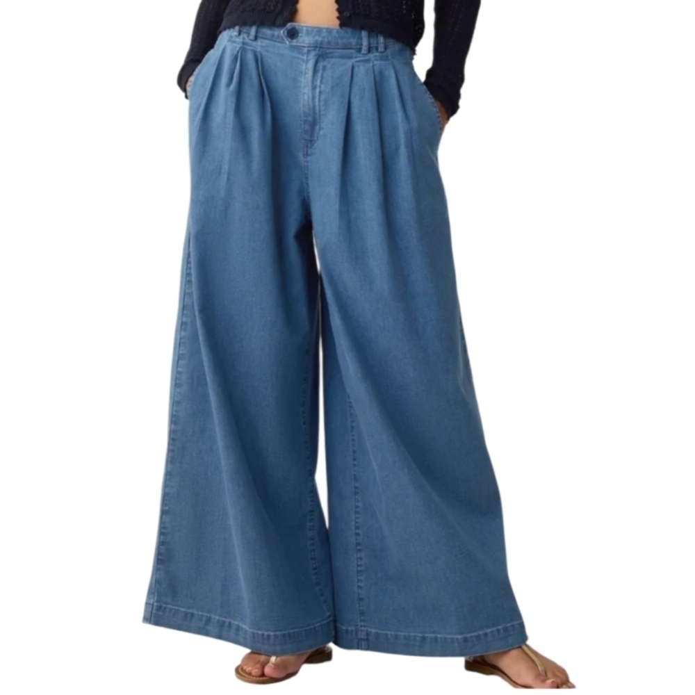 NWT GAP X Doen 2024 Wide Leg Denim Trousers Size 31 12 Inseam 27